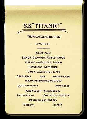 An Example of a Lunch Menu