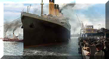 Leaving the Dock - in Titanic 1997